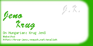 jeno krug business card